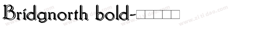 Bridgnorth bold字体转换